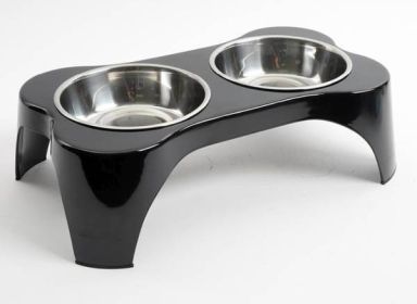 Chow Down Elevated Feeder Black