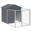 Dog House with Roof Anthracite 46.1"x159.4"x48.4" Galvanized Steel