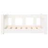 Dog Bed White 25.8"x19.9"x11" Solid Wood Pine