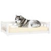 Dog Bed White 41.5"x29.7"x11" Solid Wood Pine