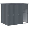 Dog House with Run Anthracite 84.3"x99.6"x71.3" Galvanized Steel