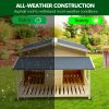 Durable Waterproof Dog Houses for Small Medium Large Dogs Outdoor & Indoor, Wooden Puppy Shelter Large Doghouse with Porch for Winter