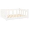 Dog Bed White 29.7"x21.9"x11" Solid Wood Pine