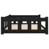 Dog Bed Black 41.5"x29.7"x11" Solid Wood Pine