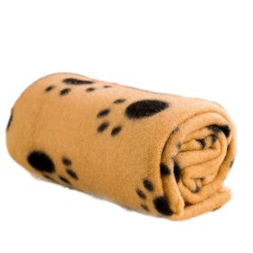 Lovely Pet Paw Prints Fleece Blankets for Dogs Cats Small Pets Animals (Color: Q3)